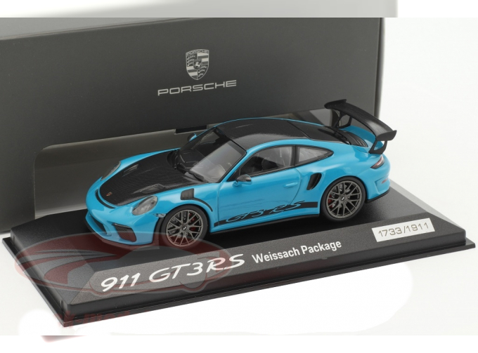 PORSCHE 911 (991 II) GT3 RS Weissach Package, miami blue / black