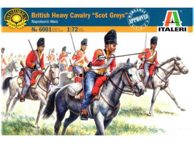 Сборная модель Солдаты BRITISH HEAVY CAVALRY "SCOT GREYS" (NAP.WARS)