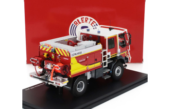 RENAULT D14 4x4 Tanker Truck Gimaex Ccfm 4000 Sapeurs Pompiers Securite Civile (2013), Red Yellow