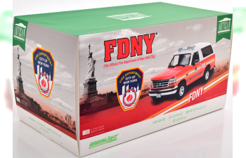 FORD Bronco FDNY (1996), white red orange