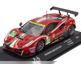 FERRARI 488 Gte 3.9l Turbo V8 Team Af Corse №51 Winner Lmgte Pro Class 24h Le Mans (2021) James Calado - Alessandro Pier Guidi - Come Ledogar, Red