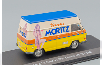 MERCEDES-BENZ 1300 Van Cerveza Moritz - Birra Beer - (1976), Yellow Brown Cream