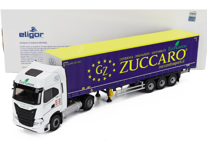 IVECO FIAT S-way Np Truck Telonato Zuccaro Transports (2020), White Blue
