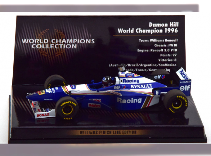 WILLIAMS FW18 World Champion, Hill (1996)