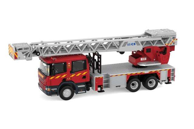 SCANIA HKFSD Turntable Ladder 55M (F132), red