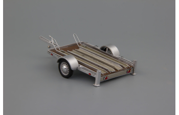 Прицеп для мотоциклов, серебристый