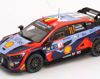 HYUNDAI I20 N Rally1 Team Shell Mobis Wrt №11 3rd Rally Montecarlo (2023) Thierry Neuville - Martijn Wydaeghe, 2 Tone Blue Red