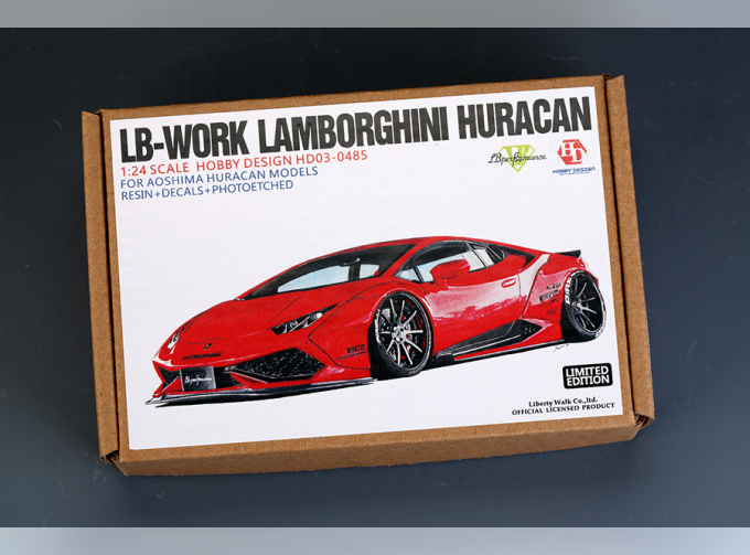 Конверсионный набор LB-Works Lamborghini Huracan для моделей Aoshima Huracan Models (Resin+PE+Decals)