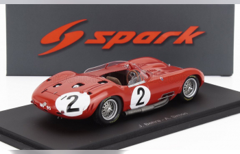 MASERATI 450s 4.5l V8 Team Officine Alfieri Maserati №2 24h Le Mans (1957) Jean Behra - Andre Simon, Red