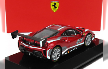FERRARI 488 Challenge Evo N28 (2020) - Con Vetrina - With Showcase, Red Met