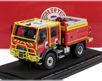 RENAULT D14 4x4 Tanker Truck Gimaex Ccfm Bmpm Marins Sapeurs Pompiers De Marseille (2013), Red White Yellow
