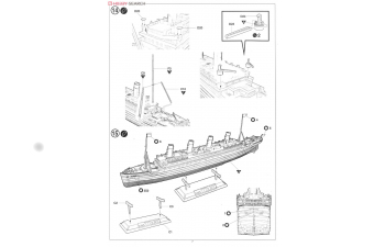 Сборная модель WHITE STAR LINE R.M.S. Titanic Transatlantic (1911) 100th Anniversary Multi Color Kit 