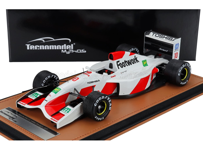 FOOTWORK F1 Fa13 Mugen Honda №10 Belgium Gp With Rain Tires (1992) Aguri Suzuki, White Red