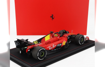 FERRARI F1 Sf-23 Team Scuderia Ferrari N 16 4th Monza Italy Gp 2023 Charles Leclerc - Con Vetrina - With Showcase, Red Black Yellow