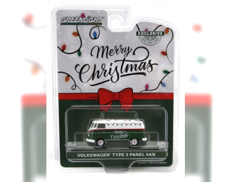 VOLKSWAGEN T1 Type 2 Panel Van Merry Christmas (1962), Green White