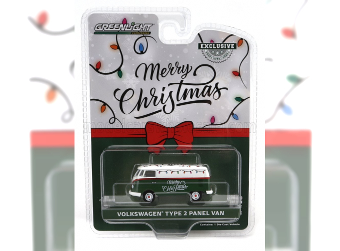 VOLKSWAGEN T1 Type 2 Panel Van Merry Christmas (1962), Green White