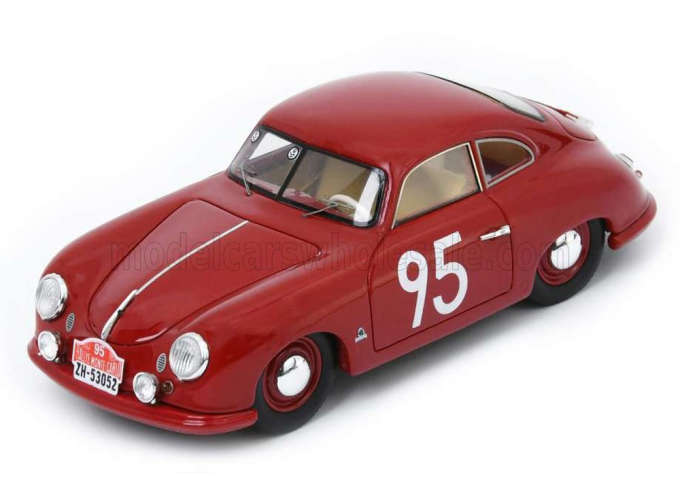 PORSCHE 356 Coupe №95 Rally Montecarlo (1954) Siegfried Schild - Bjornestad, Red