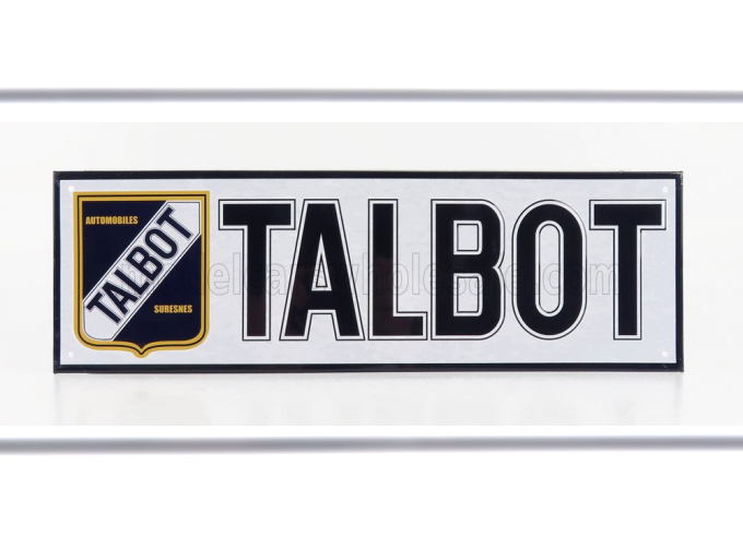 ACCESSORIES 3d Metal Plate - Talbot, White Black