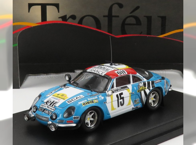 RENAULT Alpine A110 N15 Rally East African Safari (1974) J.l.therier - V.laverne, Light Blue White Red