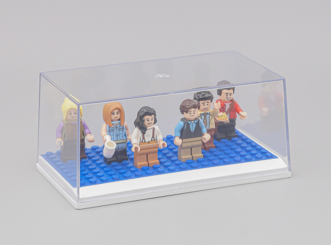 Бокс белый подиум + LEGO синий