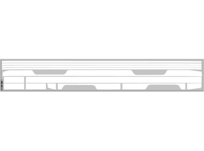 Набор декалей полосы на низ для Трамвая КТМ-5М3 белый (100х360)