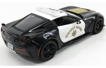 CHEVROLET Corvette Z06 C7 Coupe Highway Patrol Police (2015), Black White Gold