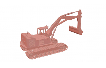 Сборная модель Экскаватор МТП-71 с планировочным ковшом и составной стрелой