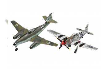 Сборная модель Турбореактивный истребитель Me.262 и истребитель дальнего радиуса действия P-51B
