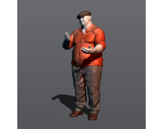 Фигура Таксист 6 (масштаб 1:24), окрашенная