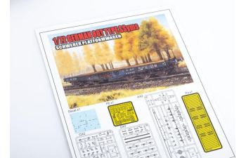 Сборная модель German 80T Type SSyms Schwerer platormwagen Wooden Tip