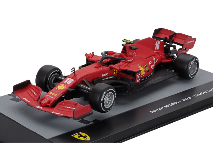 FERRARI F1 Sf1000 Team Scuderia Ferrari Mission Winnow №16 Season (2020) Charles Leclerc - Con Vetrina - With Showcase, Matt Red