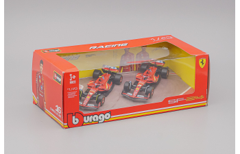 FERRARI Set F1 2x Sf-24 Team Scuderia Ferrari №16 Charles Leclerc + №55 Carlos Sainz, red / black