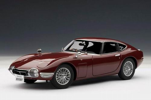 TOYOTA 2000 GT Coupe (1967), maroon wire spoke wheels