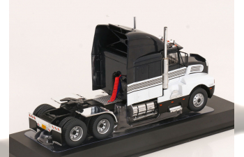 KENWORTH T600a Tractor Truck 3-assi (1986), Black White