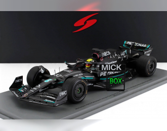 MERCEDES-BENZ-AMG F1 W14 TEAM Mercedes-AMG PETRONAS FORMULA ONE №47 Tires Test Spain GP 2023 Mick Schumacher , matt black 