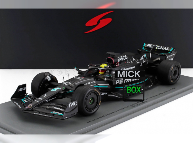 MERCEDES-BENZ-AMG F1 W14 TEAM Mercedes-AMG PETRONAS FORMULA ONE №47 Tires Test Spain GP 2023 Mick Schumacher , matt black 