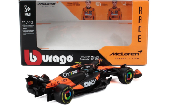 Набор из 12 моделей McLAREN F1 Mcl39 Team Mclaren №4 World Champion Season (2025) Lando Norris + №81 Oscar Piastri, Orange Black
