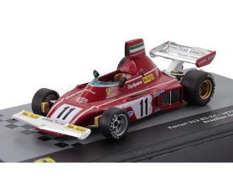 FERRARI F1 312 B3 №11 Brazilian Gp (1975) Clay Regazzoni - Con Vetrina - With Showcase, Red White