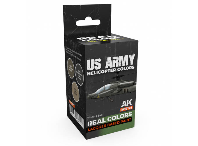 Набор лаковых красок, цвета вертолета армии США / US Army Helicopter Colors Set