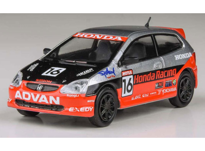 HONDA Civic Team Realtim Racing №16 Sema (2005), red/silver