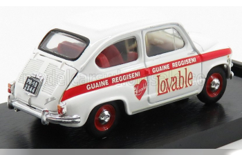 FIAT 600D - ABBIGLIAMENTO INTIMO LOVABLE (1965), WHITE RED