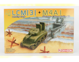 Сборная модель SHERMAN M4a1 Tank + Lcm Landing Craft Military