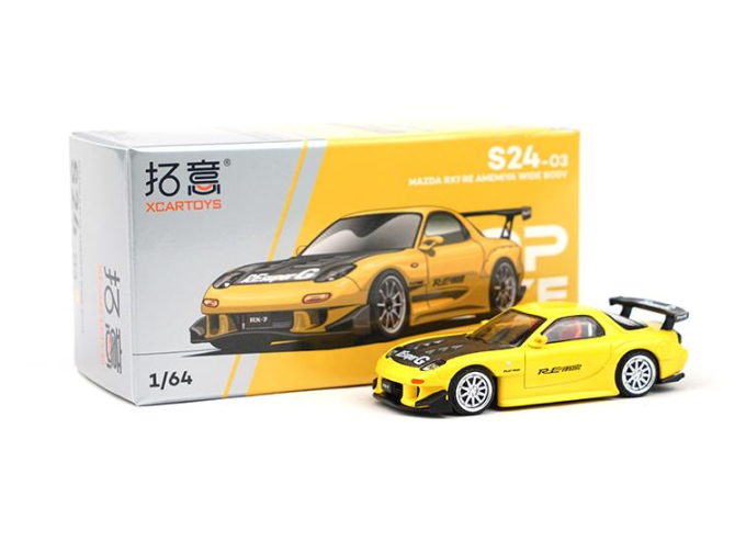 MAZDA RX7 RE Amemiya Wide Body, yellow / black