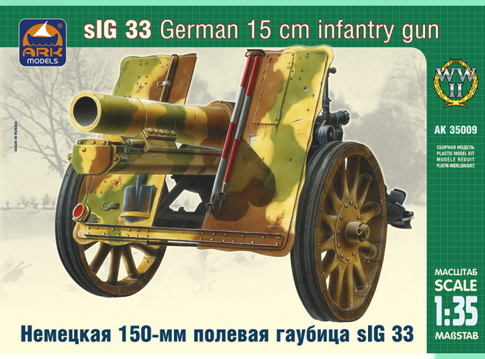 Сборная модель Немецкая полевая гаубица 150-мм SIG-33