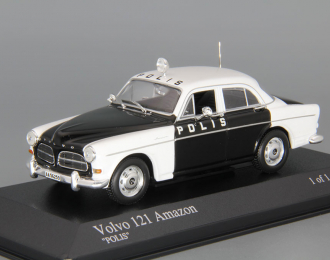 VOLVO 121 Amazon 4-door Saloon Polis (1966), black / white