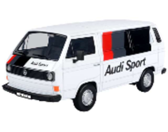VOLKSWAGEN Type 2 (T3) , white/black/red