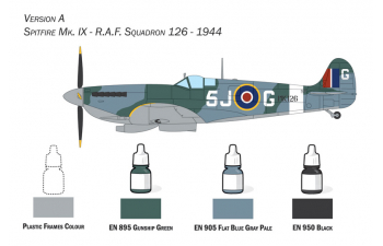 Сборная модель SUPERMARINE Spitfire Mk.ix Military Airplane 1941