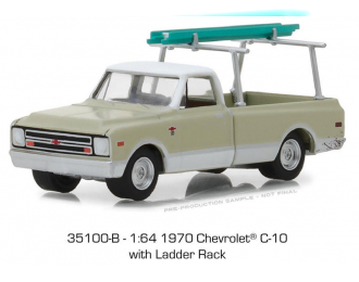 CHEVROLET C-10 pick-up with Ladder Rack 1970 Light Green/White