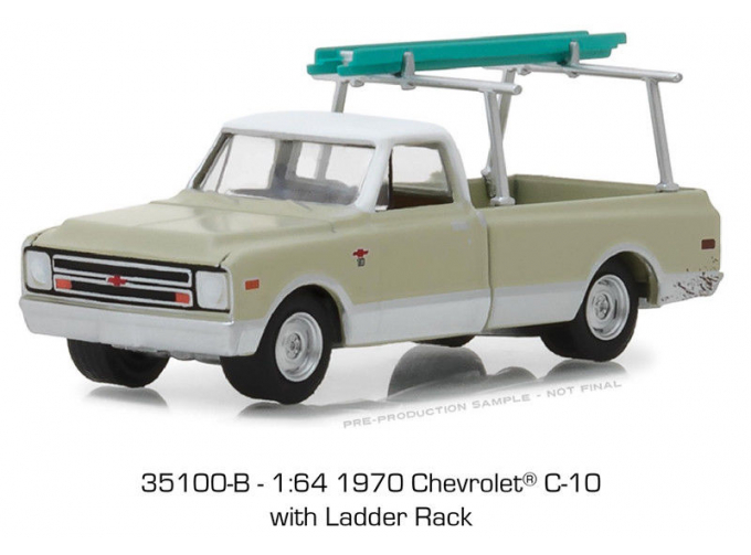 CHEVROLET C-10 pick-up with Ladder Rack 1970 Light Green/White