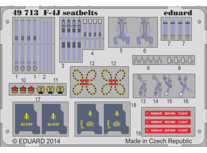Фототравление для F-4J seatbelts (ремни безопасности)